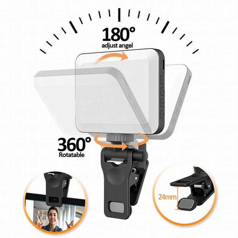 Video Conference Fill Lamp Clip-on Phone Selfie Light Makeup Zoom Live Broadsword For IPad Book Tablet Computer_voghion.com