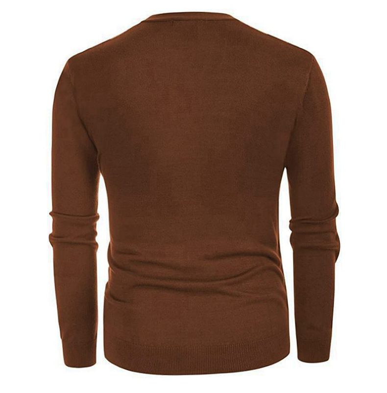 Men's Clothing spring new men's knitted sweater V neck thin long sleeved sweater SY0126_voghion.com