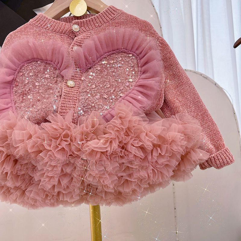 Γλυκό ροζ πλεκτό πουλόβερ για κορίτσια άνοιξη και φθινόπωρο Νέο κορίτσι λατρεύει ραφές δαντέλα ζακέτα_voghion.com