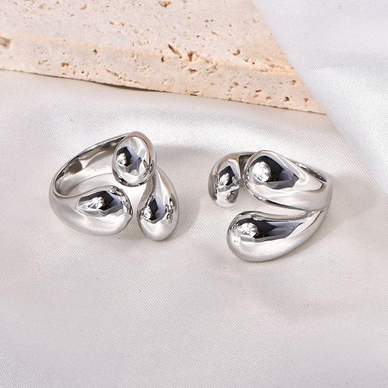 Geometric Fashion Round Claw High-End For Women Stainless Versatile Simple Design Open Titanium Steel Index Finger Ring_voghion.com