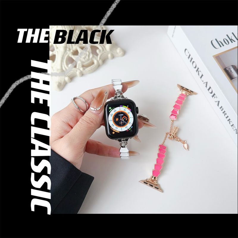 Stainless Steel Strap for iWatch Ultra 2 Se 9/8/7/6 Fashion Bracelet Watch Strap 42/44/45/49mm 38/40/41mm_voghion.com