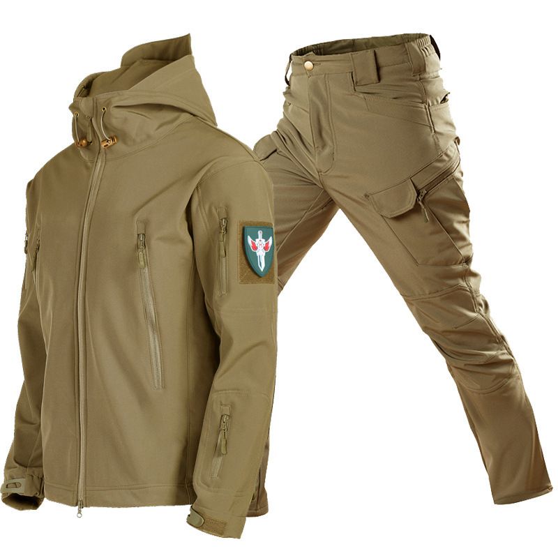 Miesten vaatteet 2024 Uusi Soft-Shell Hardshell -puku naamiointitakki Fleece-takki Tactical Jacket -takki_voghion.com