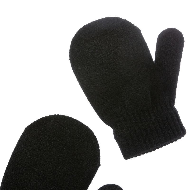 Baby clothing wool monochrome twist warm children's hat scarf gloves two or three sets_voghion.com
