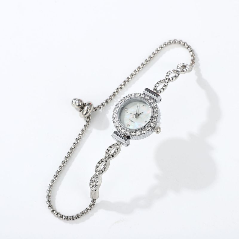 Fashion diamond ladies watch female quartz watch adjustable bracelet watch two-piece bracelet set gift box women's watch_voghion.com