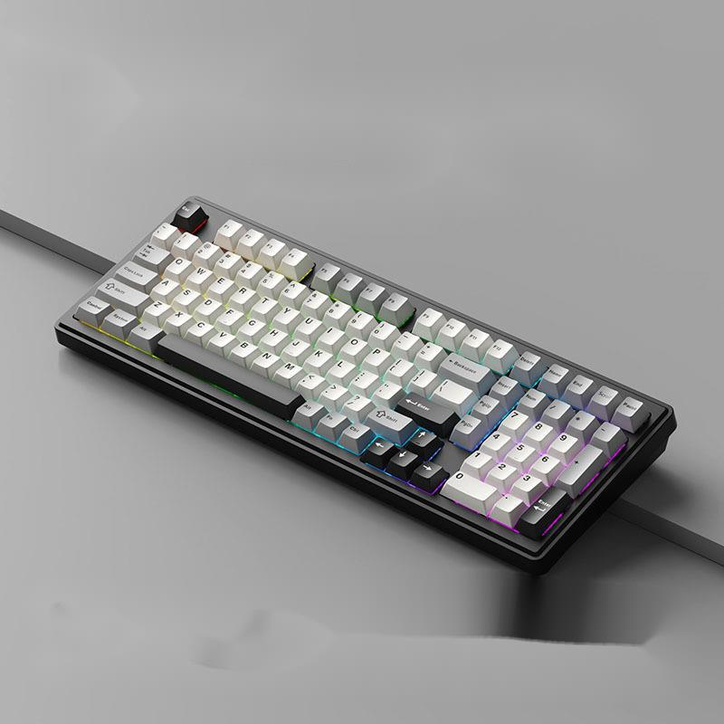 Clavier mécanique sans fil personnalisé, troisième examen blanc, Bluetooth, connexion à chaud, jeu e-sport_voghion.com