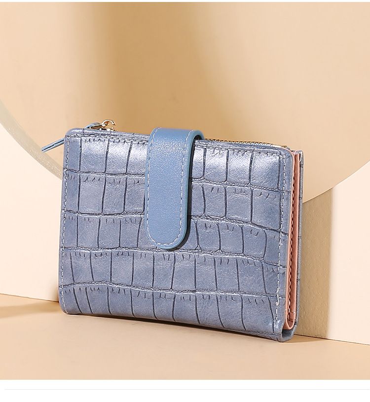 Women's Short Wallet Stone Pattern Small Wallet Change Bag Clutch_voghion.com