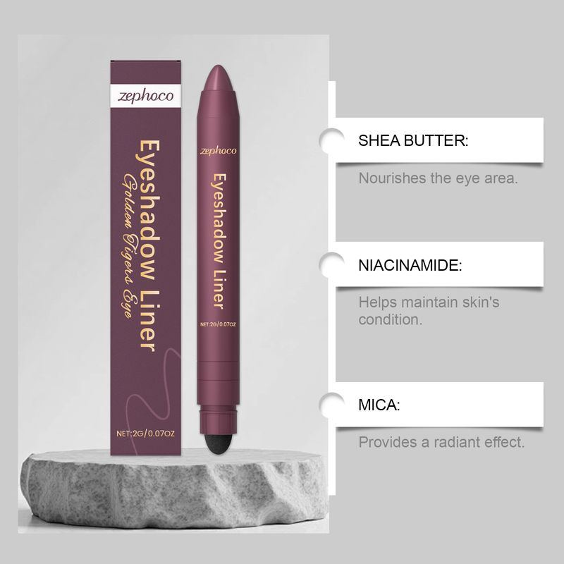 Zephoco 2-in-1 Eyeliner-Stift, glatt und einfach aufzutragen, schnelltrocknend, wischfest, für unterwegs, tragbar, Augen-Make-up_voghion.com