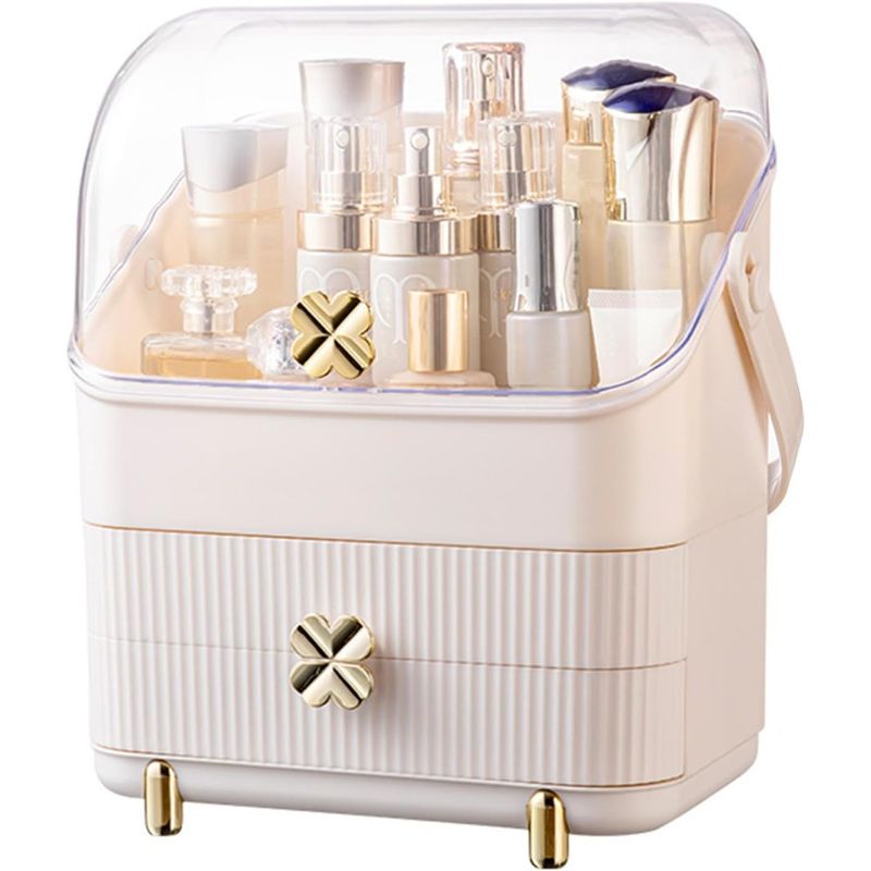 3 Layer Skincare Organizer - 2 Drawers Portable_voghion.com