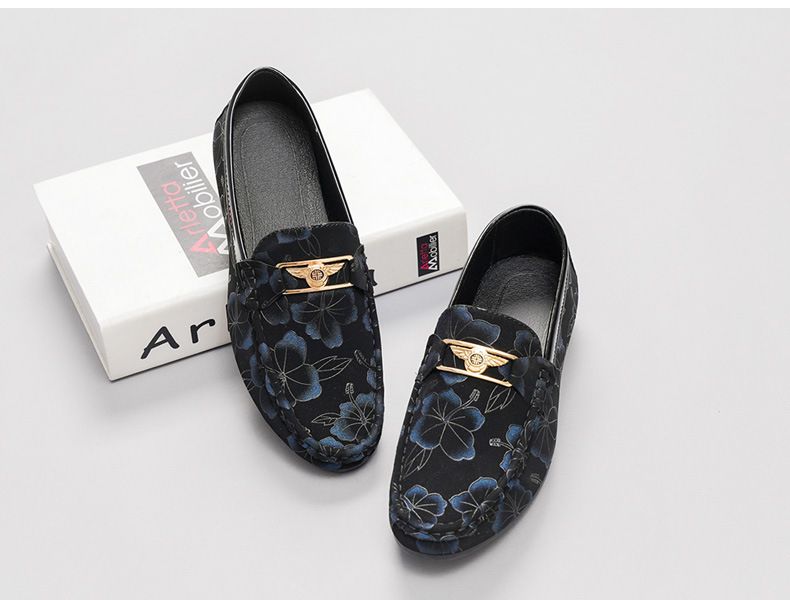 SHLIANG Herren Loafer Blumenmuster Business Casual Formale Schuhe Fahrschuhe Mode Beliebt für Männer Arbeitsschuhe Y0305_voghion.com