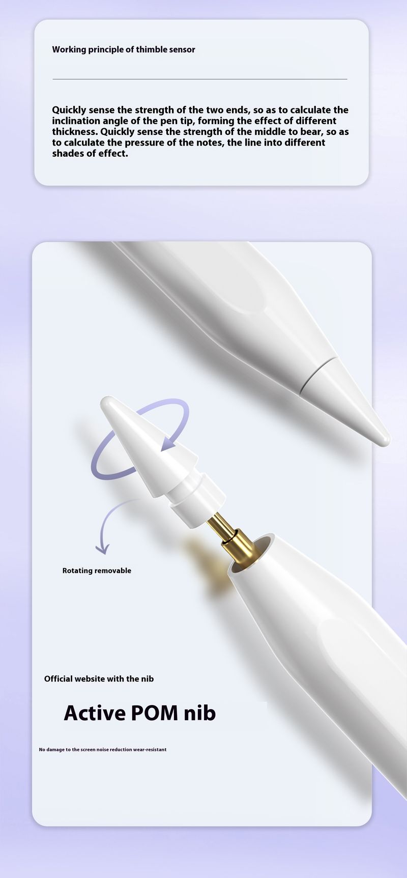 Magnetisk ladende iPad kapasitiv egnet for andre generasjons blyant, berøringspenn, male- og håndskriftspenn_voghion.com