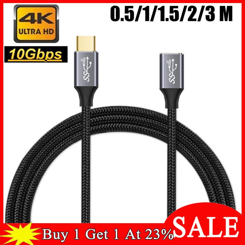 10Gbps Data Line Extension Cable USB 3.1 Gen 2 Type C Cable Fast Charging UK_voghion.com