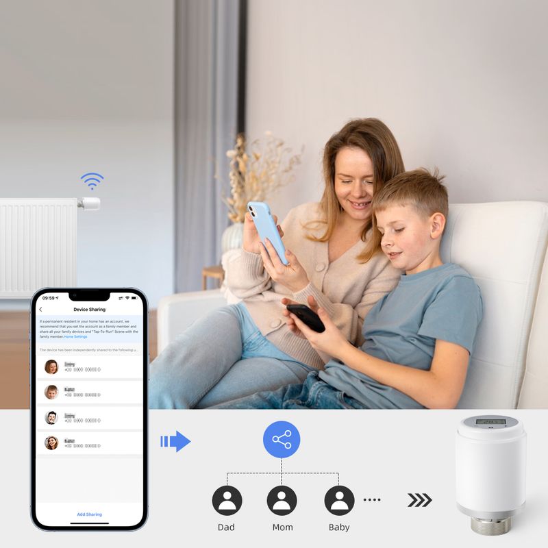 Thermostat intelligent WiFi AVATTO Tuya, radiateur thermostatique TRV, actionneur Vae, contrôleur de température pour Alexa, Google_voghion.com