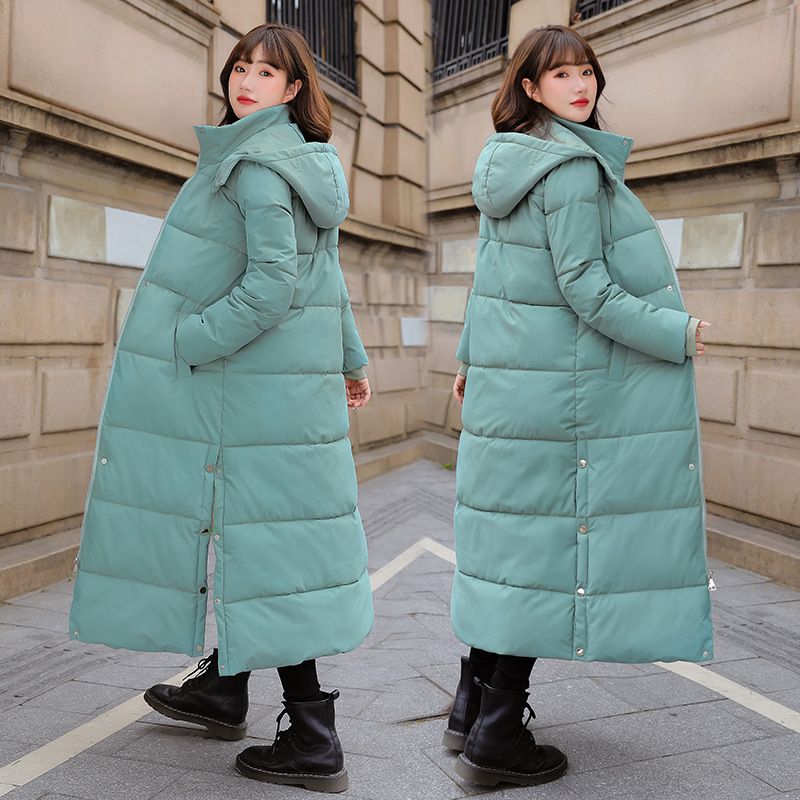 Women's Long Padded Coat With Hood, Oversized Winter Jacket, Warm Polyester Filling, Stylish Casual Outerwear For Women_voghion.com