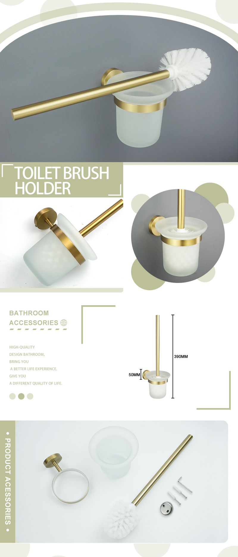 Escovado ouro 304 aço inoxidável toalheiro barra de toalha porta-lenços gancho para roupas linha gancho saboneteira banheiro pingente terno_voghion.com