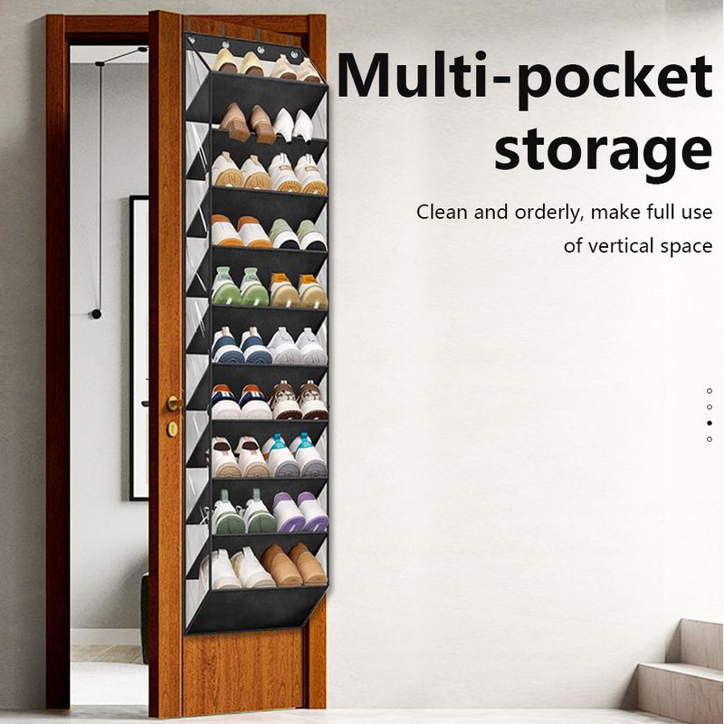 Home & Garden New Door Storage Shoe Bag Fabric Storage Shoe Rack 10 Layers Large Capacity Integrated Simple Storage Hanging Bag_voghion.com