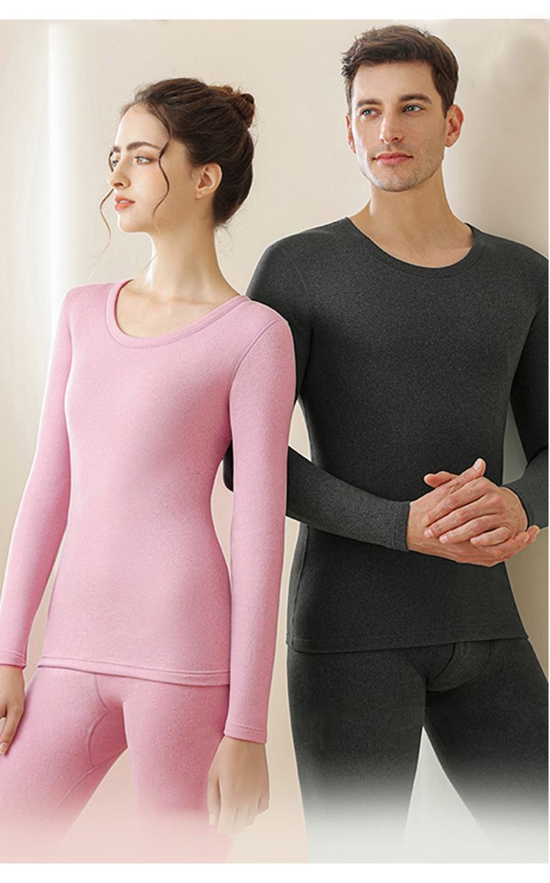 2025 Couple Black Gold Boiling Cashmere Silk Patch Men's Thermal Underwear Set Women's Clothes Autumn Pants Winter_voghion.com
