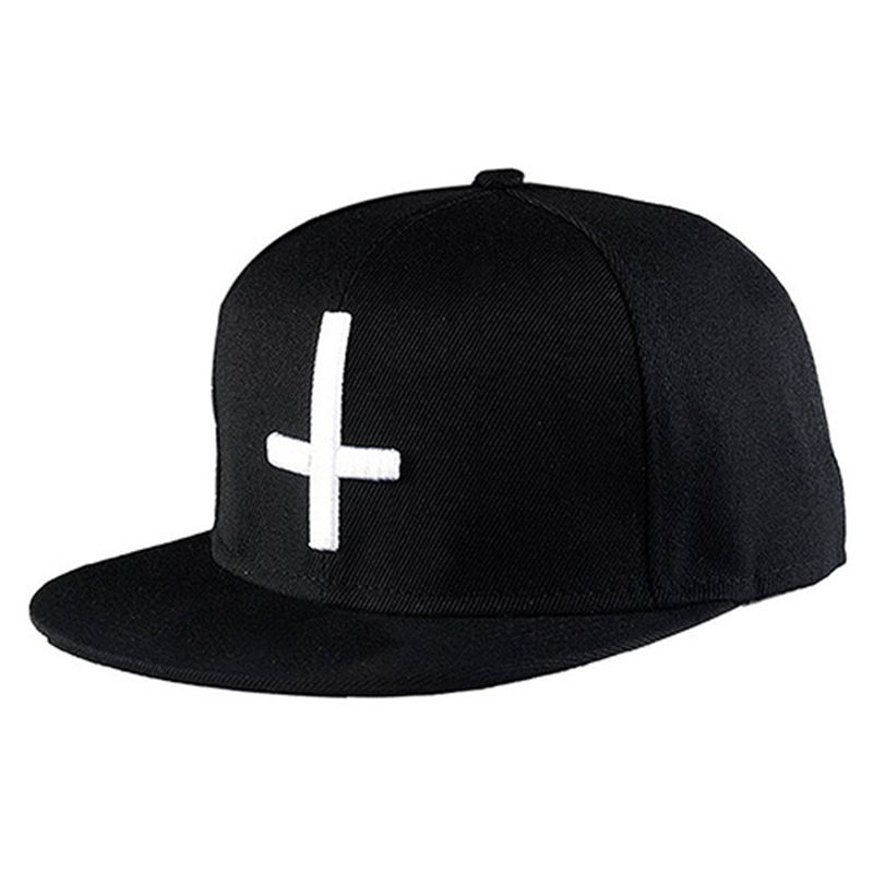 Koreanischer Hip-Hop-Hut, Kreuz bestickter Baseball-Hut, Herren-Skateboard-Hut mit flacher Krempe, koreanischer Hut_voghion.com