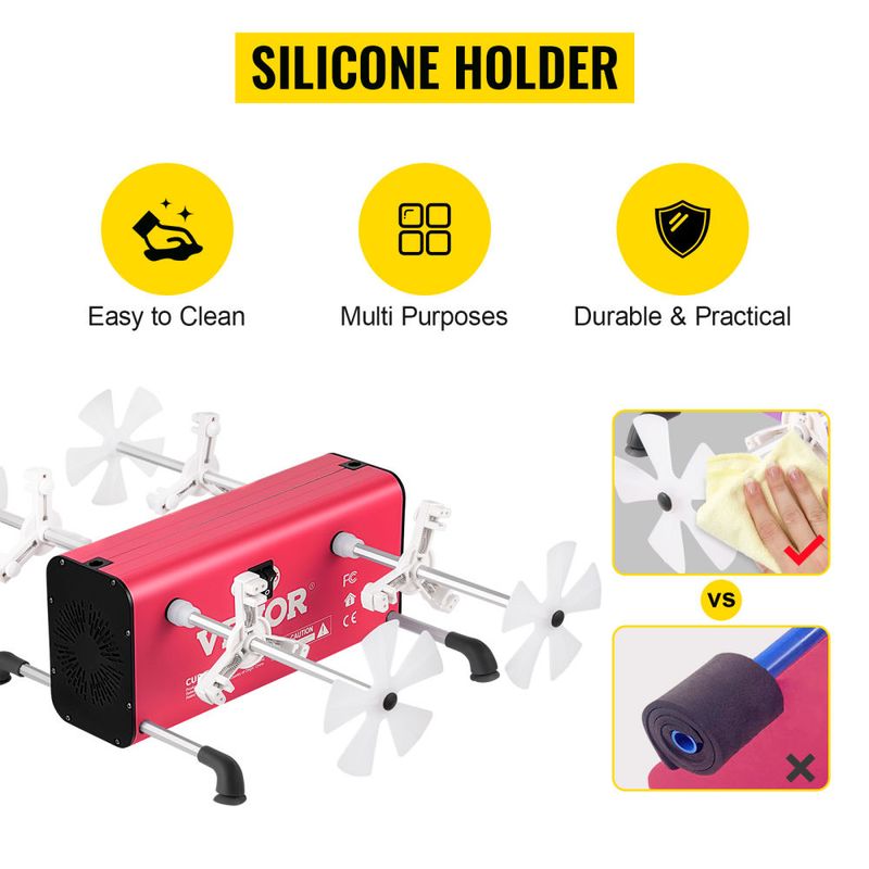 VEVOR 4 Cup Turner, 2 Speeds Multiple Tumbler Spinner Rotator Machine Kit with 4 Removable and Adjustable Arms, Mute Motor, Aluminum Alloy Frame, 4 In_voghion.com