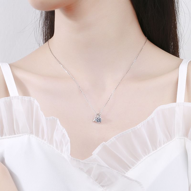 Tancise Luxe Persoonlijkheid Zilveren Moissanite Hanger Ketting Dames Classic Tide Party Gift_voghion.com