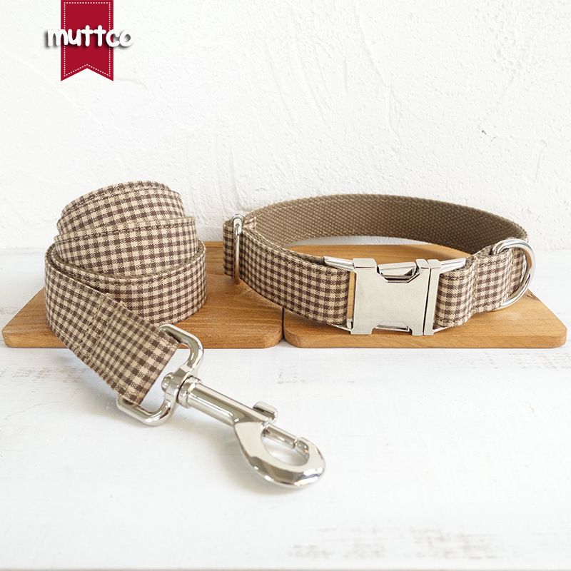 MUTTCO Teddy Golden Retriever Collar Pet Set Tear-Resistant Dog Walking Leash UDC-072_voghion.com
