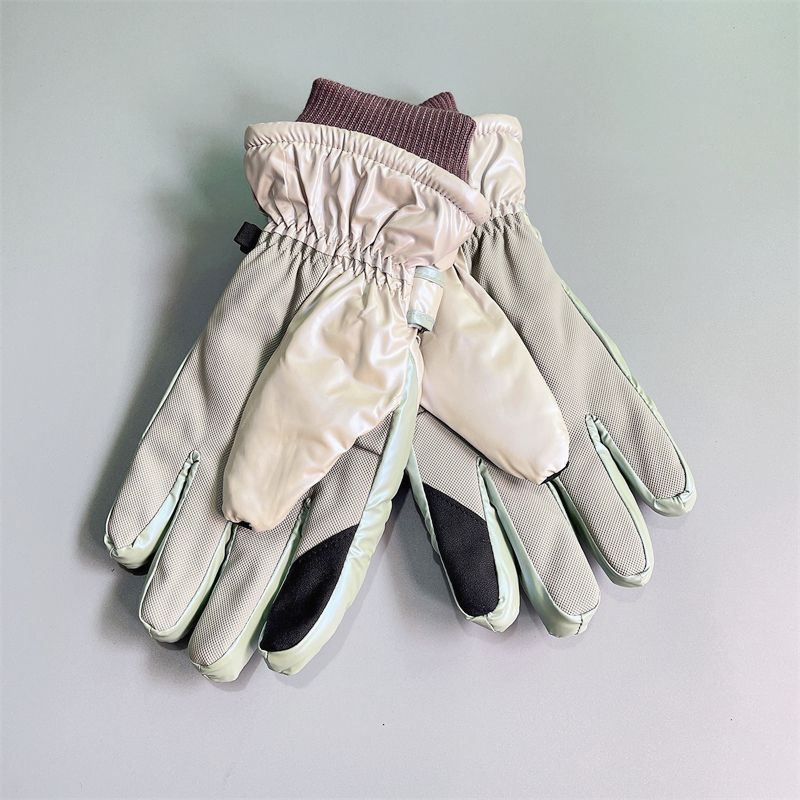 Winter skiing gloves women with thick velvet for riding electric bikes, outdoor waterproof, windproof, and cold_voghion.com
