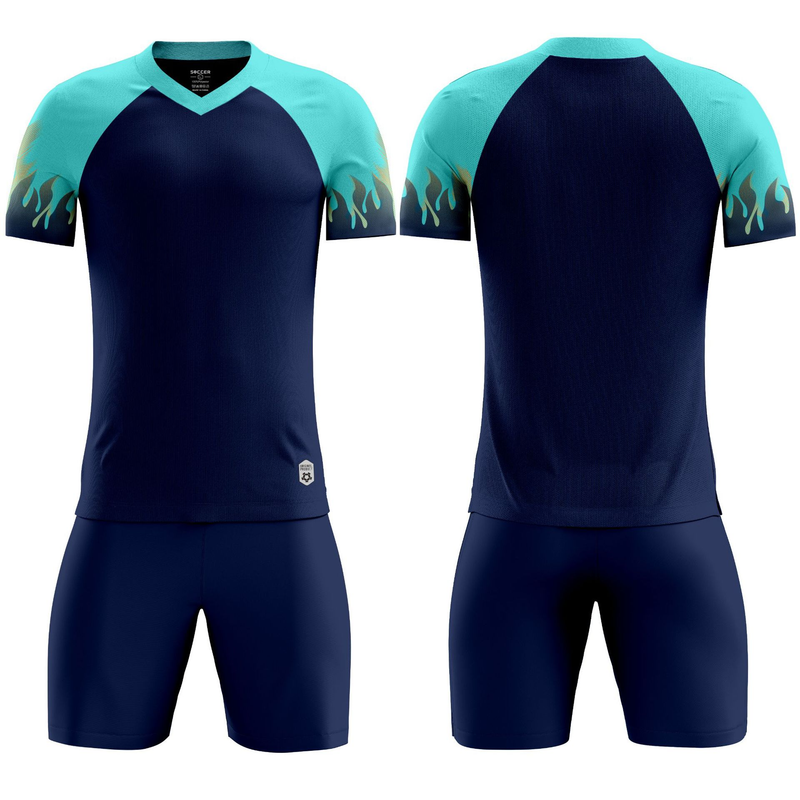 Maillot de Football pour enfants, maillot d'équipe de jeu pour hommes, entraînement d'été, Double poche, manches courtes, maillot de Football pour enfants_voghion.com