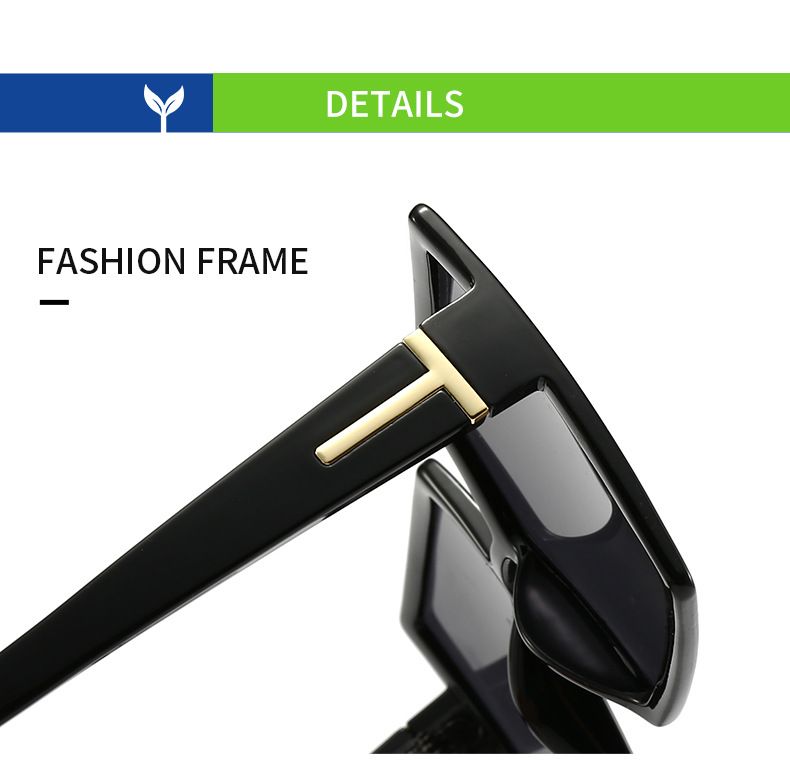 Lunettes de soleil pour femmes, monture carrée colorée, style rétro, polyvalentes et tendance_voghion.com