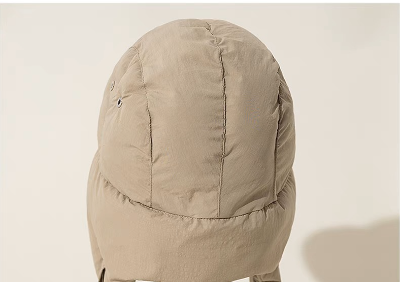 Lightweight Ultra-Thick Down Cotton Lei Feng Men, Warm Ear Protection Women, Autumn And Winter Windproof Helmet Liner_voghion.com