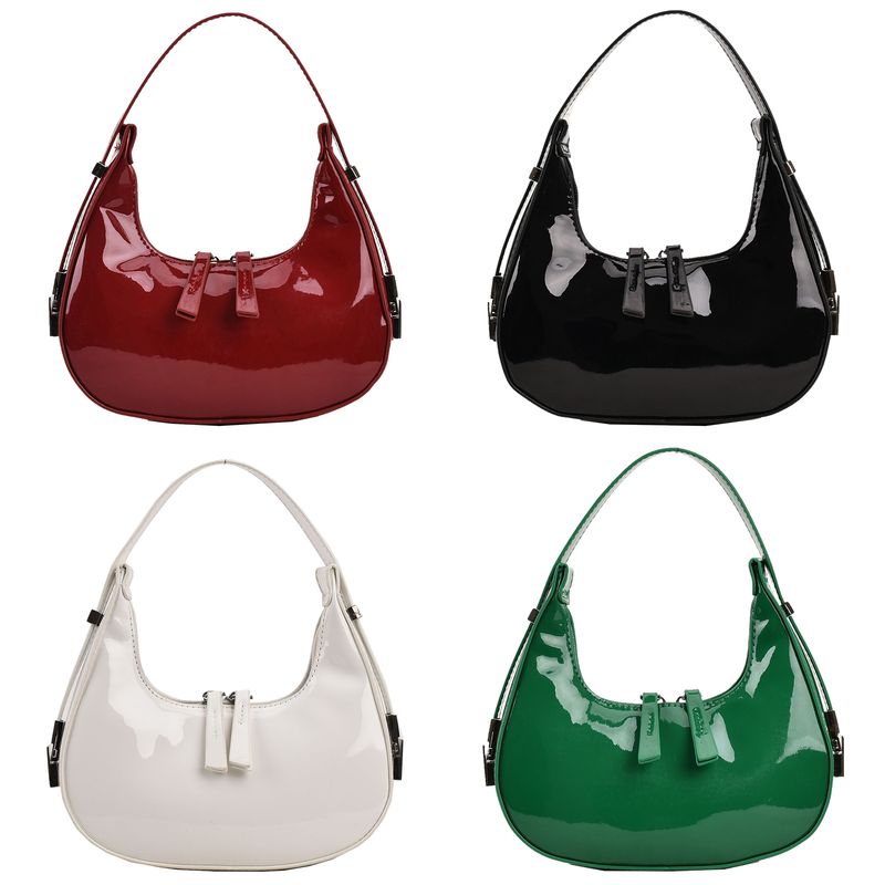 Félhold alakú Vintage PU bőr kis válltáska nőknek és lányoknak Hobo kézitáska retro piros női hónalj pénztárcák táskák_voghion.com