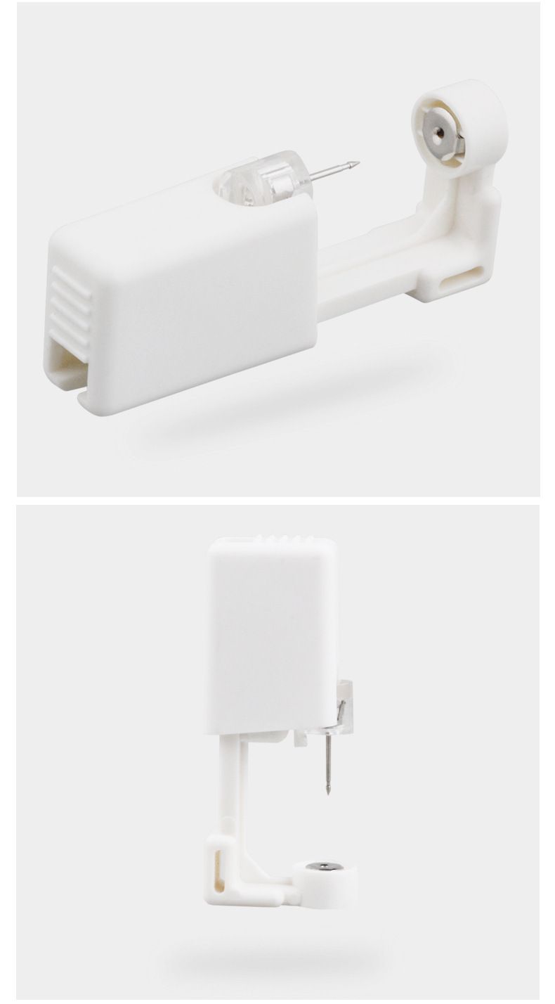 Pistolet de perçage d'oreille unisexe, nouveau filet d'outils de perçage d'oreille jetable de célébrité, pistolet à clous en acier médical cristal zircon pour os d'oreille_voghion.com