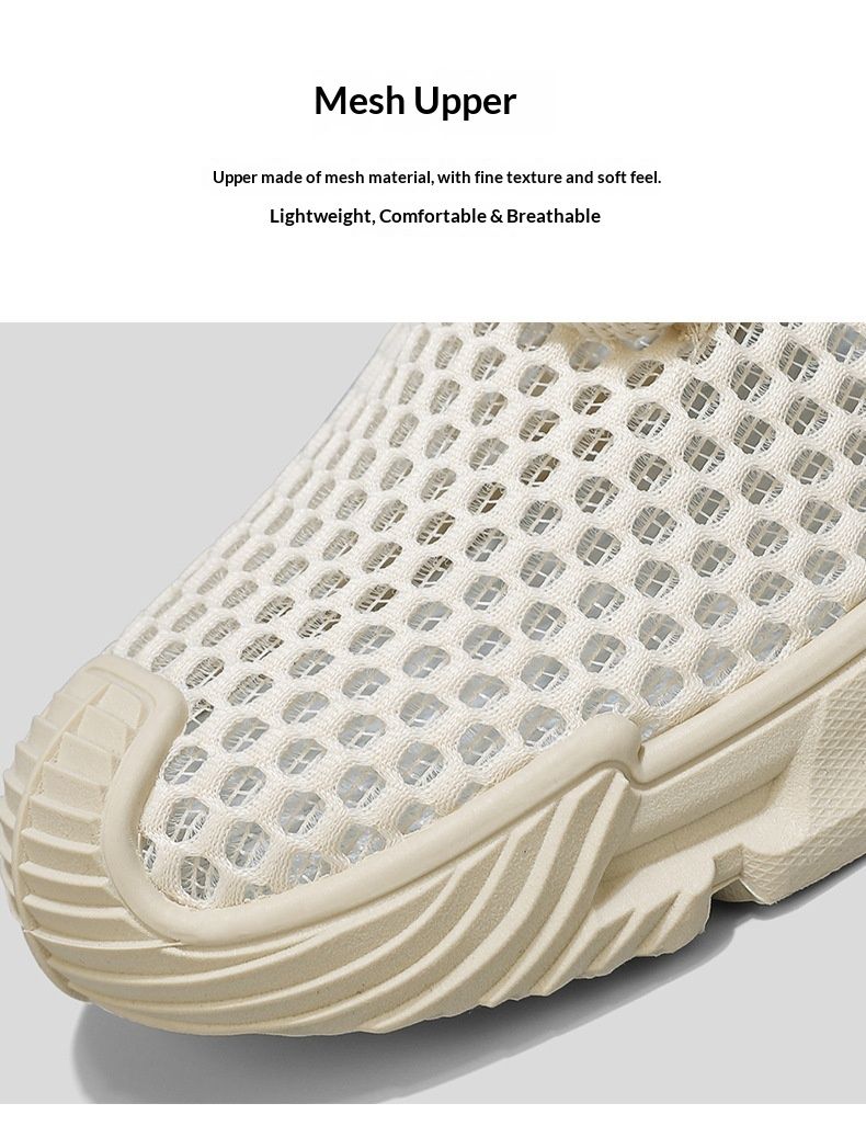 Glide Summer Breathable Thin Men's Running Soft Sole Lightweight Sports Casual Shoes Large Mesh Hollow Design_voghion.com