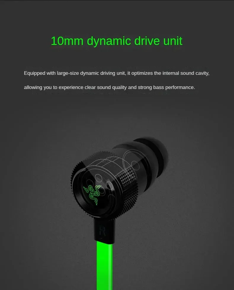 Razer HAMMERHEAD PRO V2 Wired Active Noise Cancellation Portable in-Ear with Microphone for Gaming Music Headphones_voghion.com