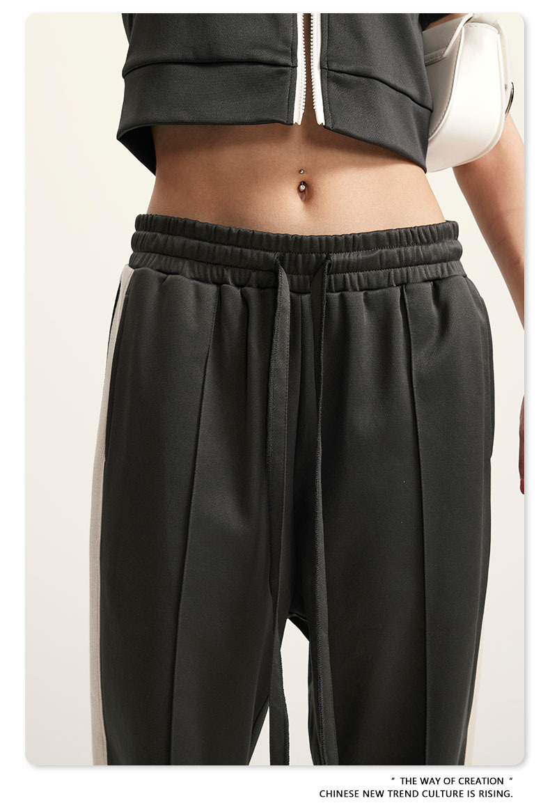 Man's clothing Basic side strap pants Classic casual sweatpants for men_voghion.com