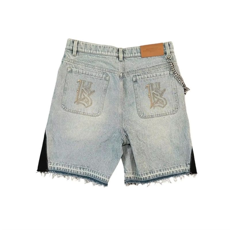 Streetwear Fiess Baggy Denim Männer Frauen Haruku Hip Hop Cartoon Grafik Patch Jean Shorts Gothic Retro Blau Kurze Hosen_voghion.com