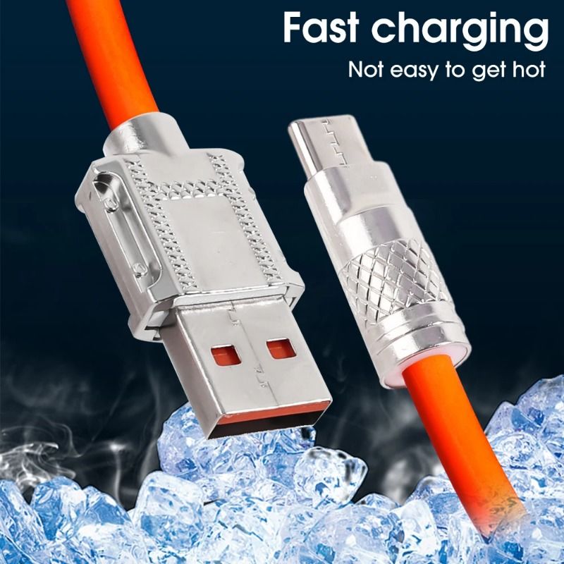 120 W 6A szupergyors töltő C típusú folyékony szilikon kábel gyorstöltő 2M USB kábel Usb C töltőkábel Huawei Samsung Xiaomihoz_voghion.com
