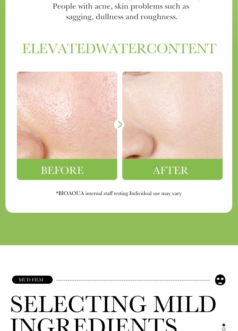 BIOAOUA Dead Sea Mud Whitening Mud Mask 8gx10pcs Hydrating Oil Control Cleansing Mask Moisturizing Mask_voghion.com