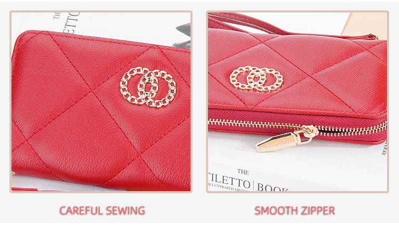 Baellerry New Women's Long Wallet Korean Version Xiaoxiangfeng Multi-card Position Clutch Bag Quilted Women's Bag Wholesale_voghion.com