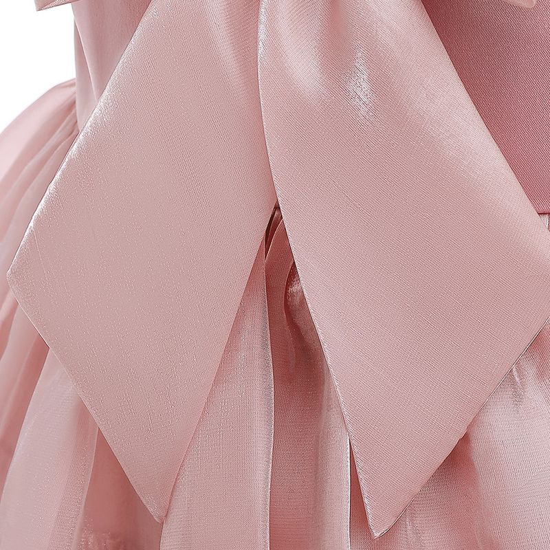 Mother & Kids Girls dress bow princess dress performance costume Christmas puffy cake dress flower girl wedding dress dress_voghion.com