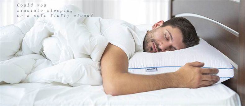 Hotel-Grade Fiber Pillow – Down Alternative Hypoallergenic Bedding (Medium Firm Support Breathable & Machine Washable White 1PC_voghion.com