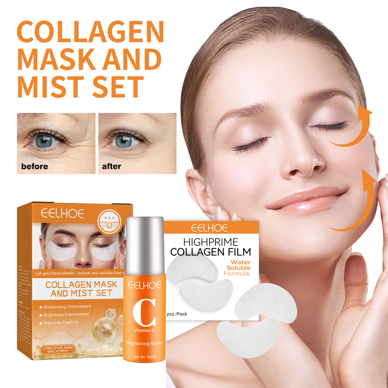 EELHOE Augenmasken-Spray-Set, Rekombinationsfalten, Anti-Aging, Kollagen, feuchtigkeitsspendend_voghion.com