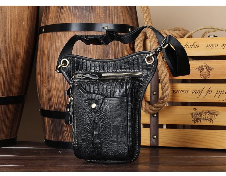 MVA New Arrival Outdoor Sports First Layer Cowhide Leg Bag_voghion.com