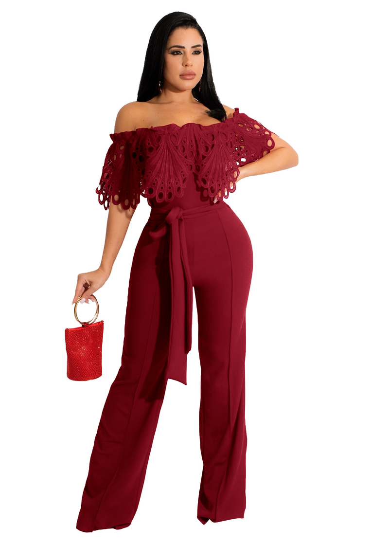 Women's Clothing sexy ruffled off-shoulder jumpsuit_voghion.com