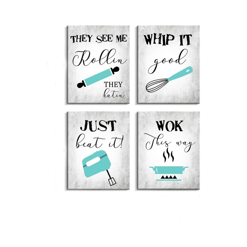 4PCS Supplies Art Canvas Poster Living Room Kitchen Home Wall Decoration_voghion.com