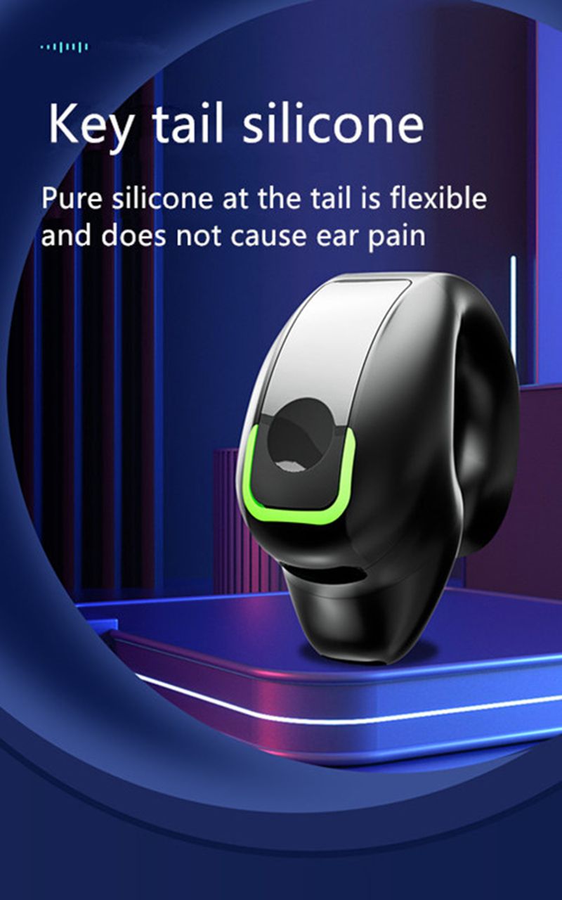 GD28 Single-ear Clip TWS Headphones BT5.3 Ear Clip Lightweight Business Sports Game Headphones with Microphone Noise Reduction_voghion.com