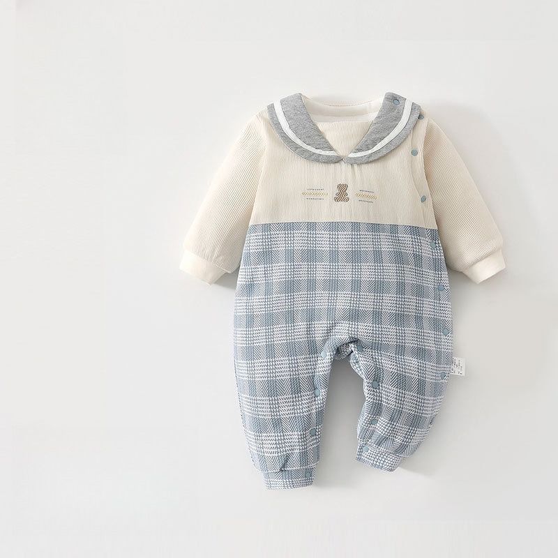 Babykleidung mit kleinem Blumenmuster, Neugeborenen-Body aus 120 g Baumwolle, Baby-Kletterkleidung, Baby-Mönchskleidung, Ha-Kleidung_voghion.com
