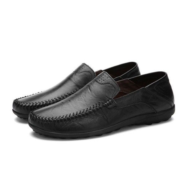 2025 Spring Casual Men's Bean Soled Soft Small Leather Shoes_voghion.com