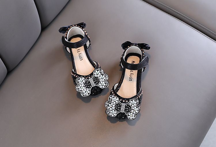 Mädchen Kleine Und Große Kinder Prinzessin Perle Leder Schuhe Einzelnen Schuhe Dance Performance Schuhe_voghion.com