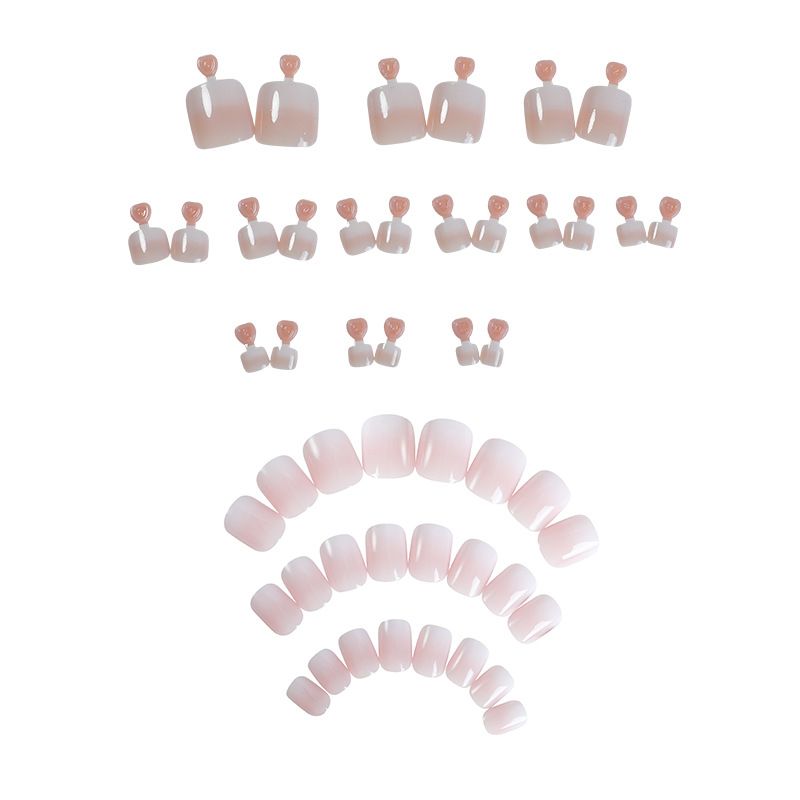 Künstliche Nägel, Hand- und Fußkombinationsset im neuen Stil, tragbare Nagelplatte, Farbverlauf, einfache Nagelplatte, abnehmbares Nagelkunst-Fertigprodukt_voghion.com