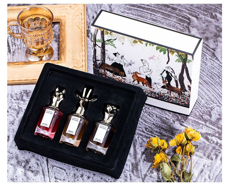 Die Geschichte von Blumen Cross Border Beast Head Fox Elk Tier Parfüm Geschenkbox Set für Männer und Frauen Beliebte Online-Live-Übertragung_voghion.com