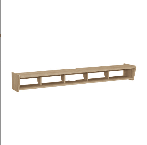 Modern Wall-Mounted Floating TV Stand Coastal Oak_voghion.com